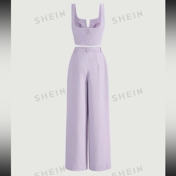 Lavender two piece co-ord pant set - Picture 2 of 4